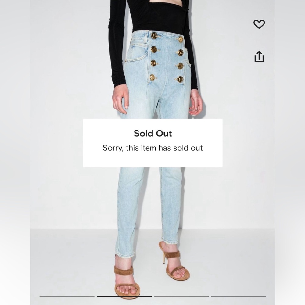 Balmain High Waist jeans IT 40 FR 38 jeans with tags never worn!Sold out!
